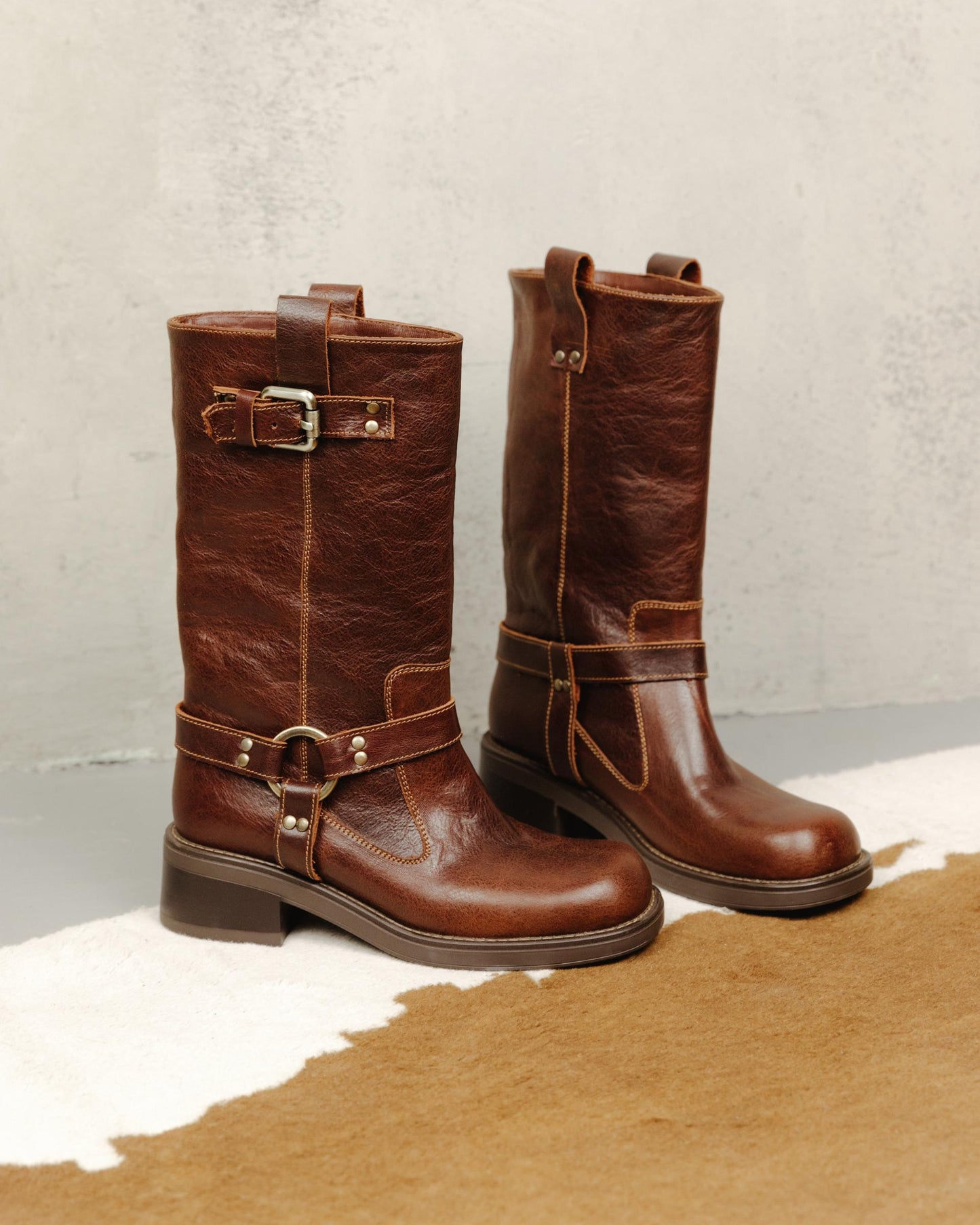 Biker Leather Boots