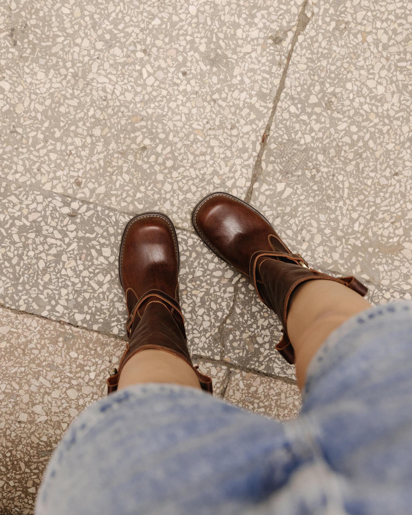 Biker Leather Boots