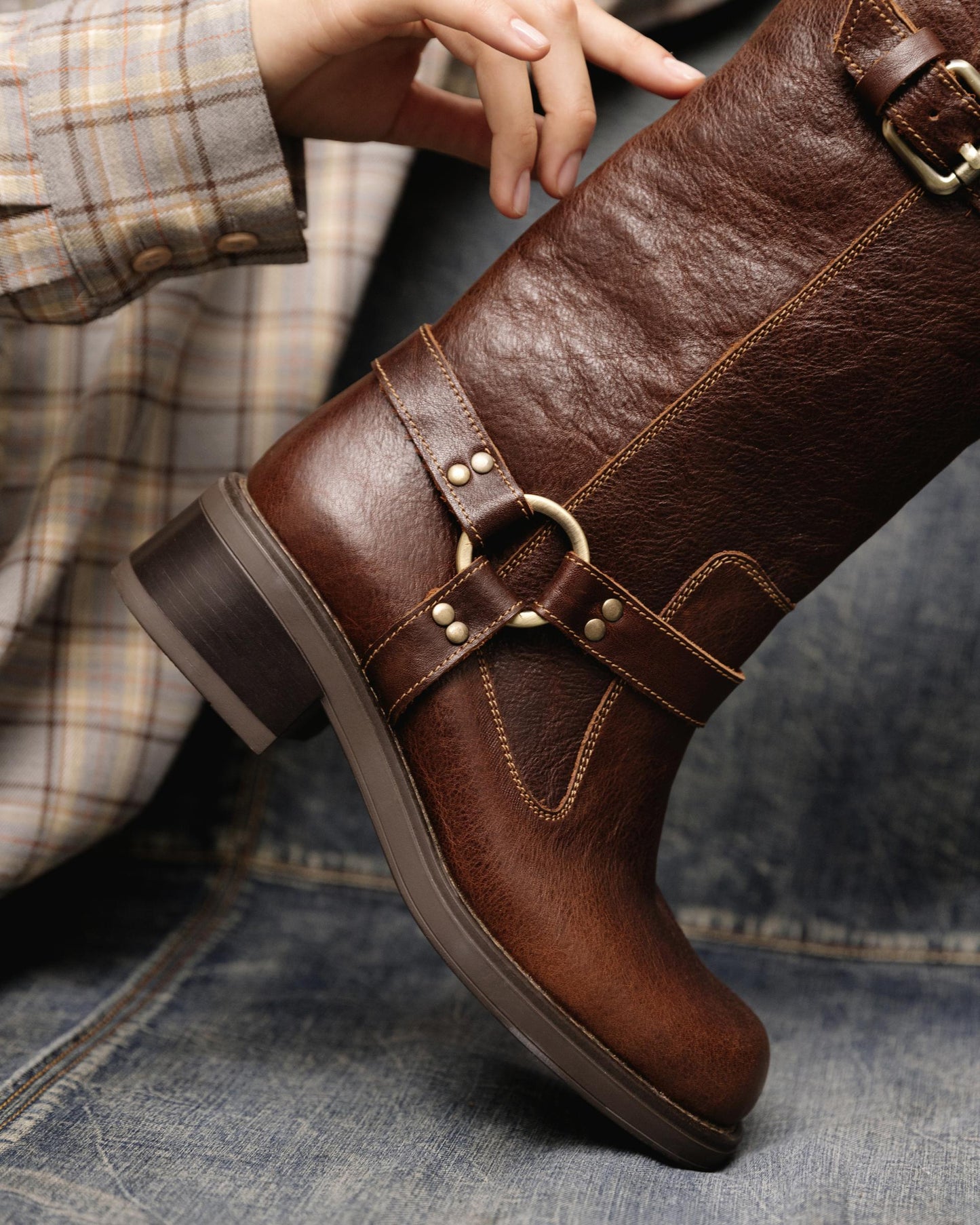 Biker Leather Boots