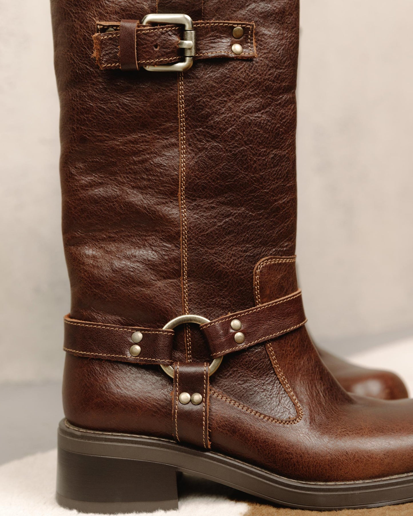 Biker Leather Boots