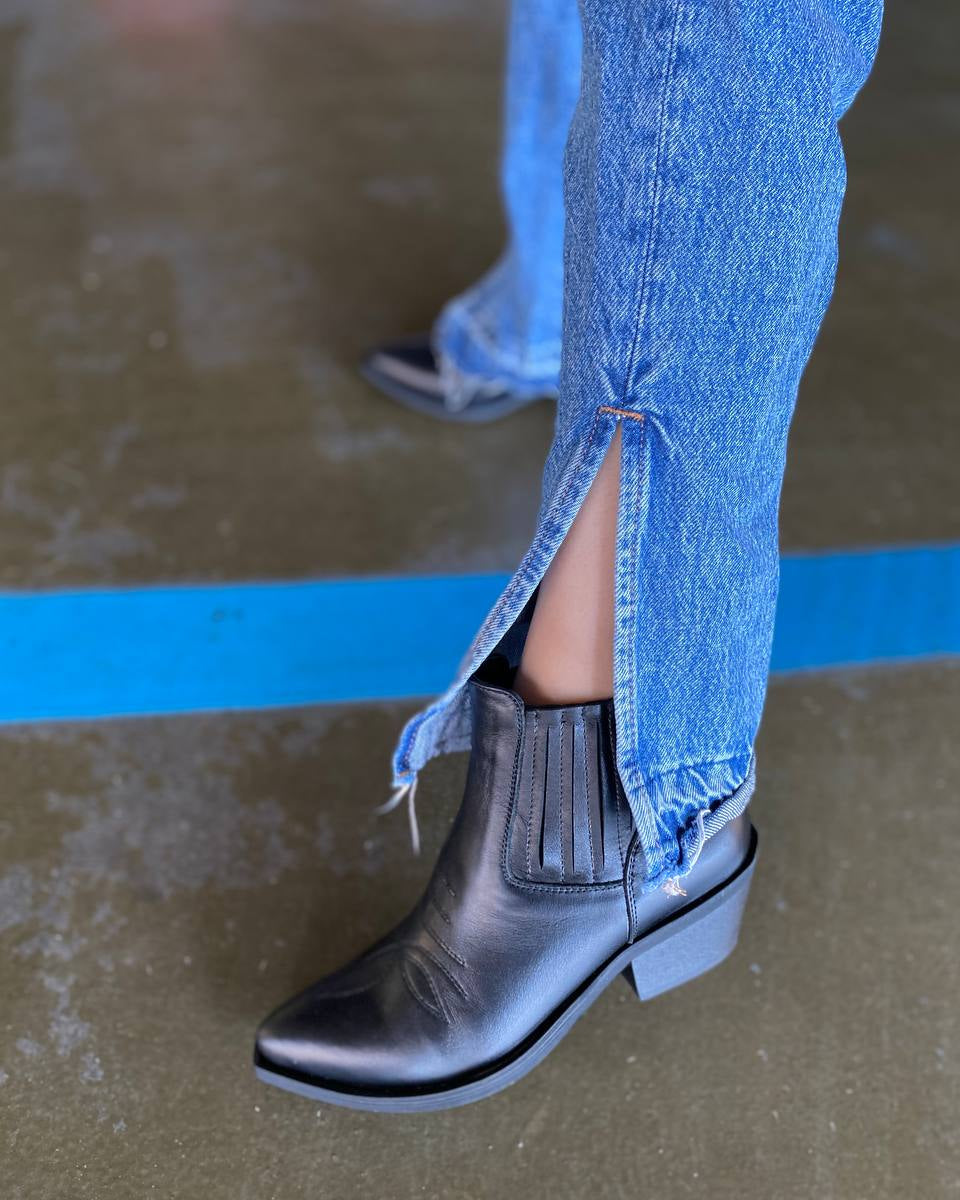 Aria Black Stitch Boots