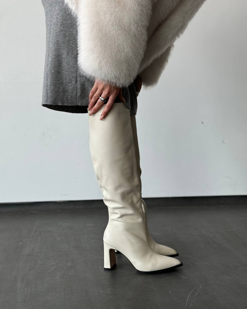 Sable Ivory Tall Boots