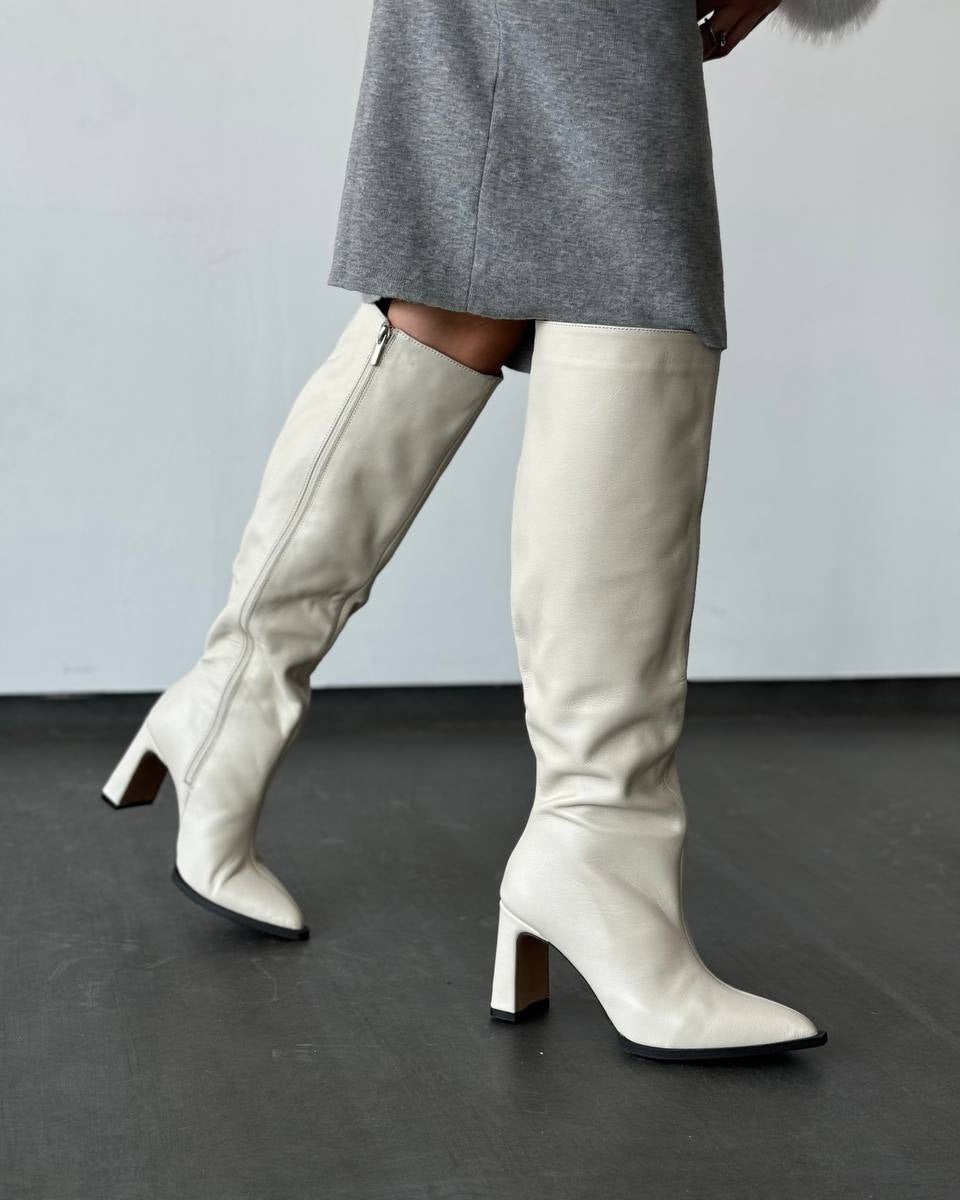 Sable Ivory Tall Boots