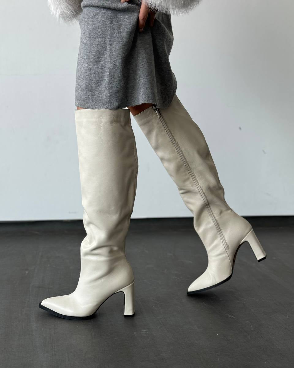Sable Ivory Tall Boots