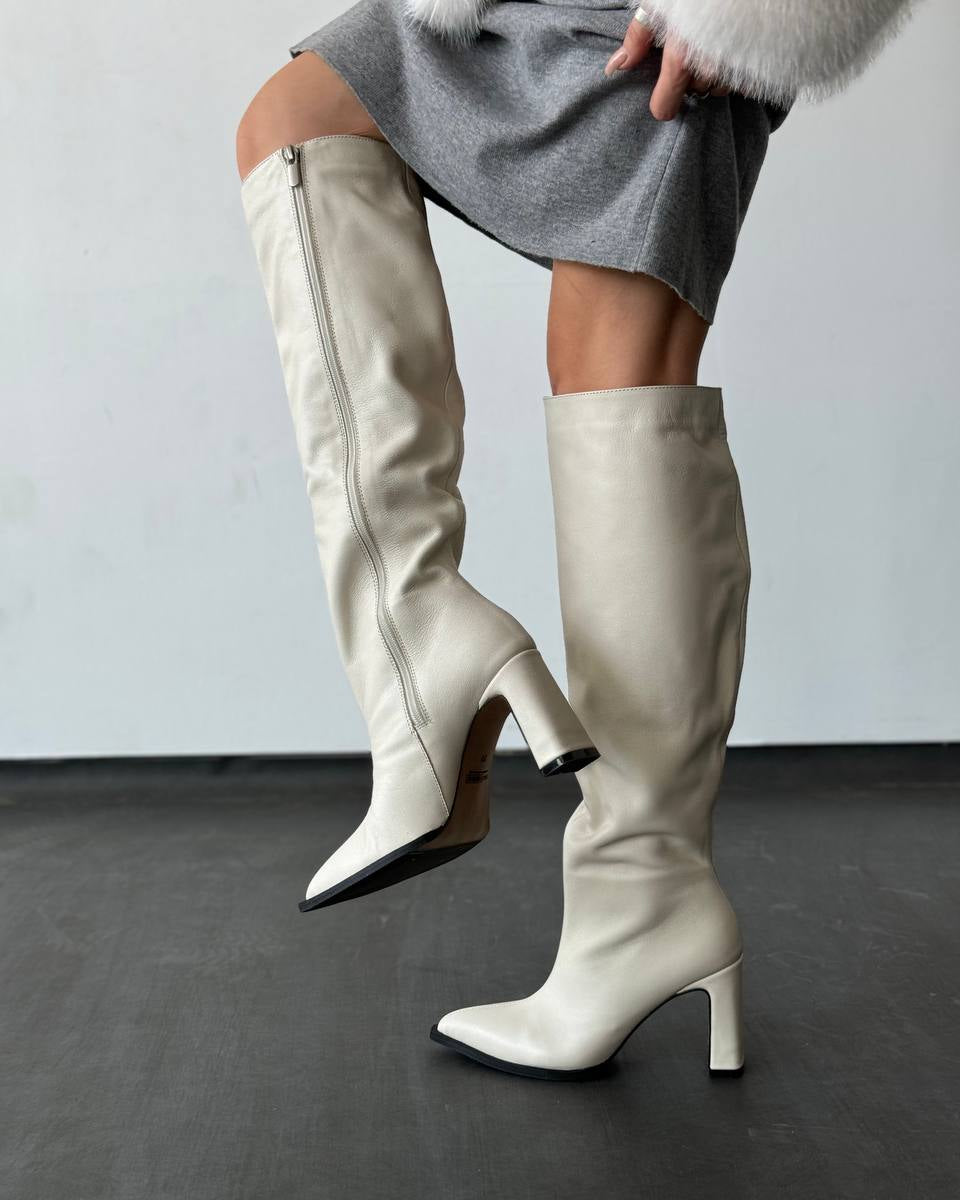 Sable Ivory Tall Boots
