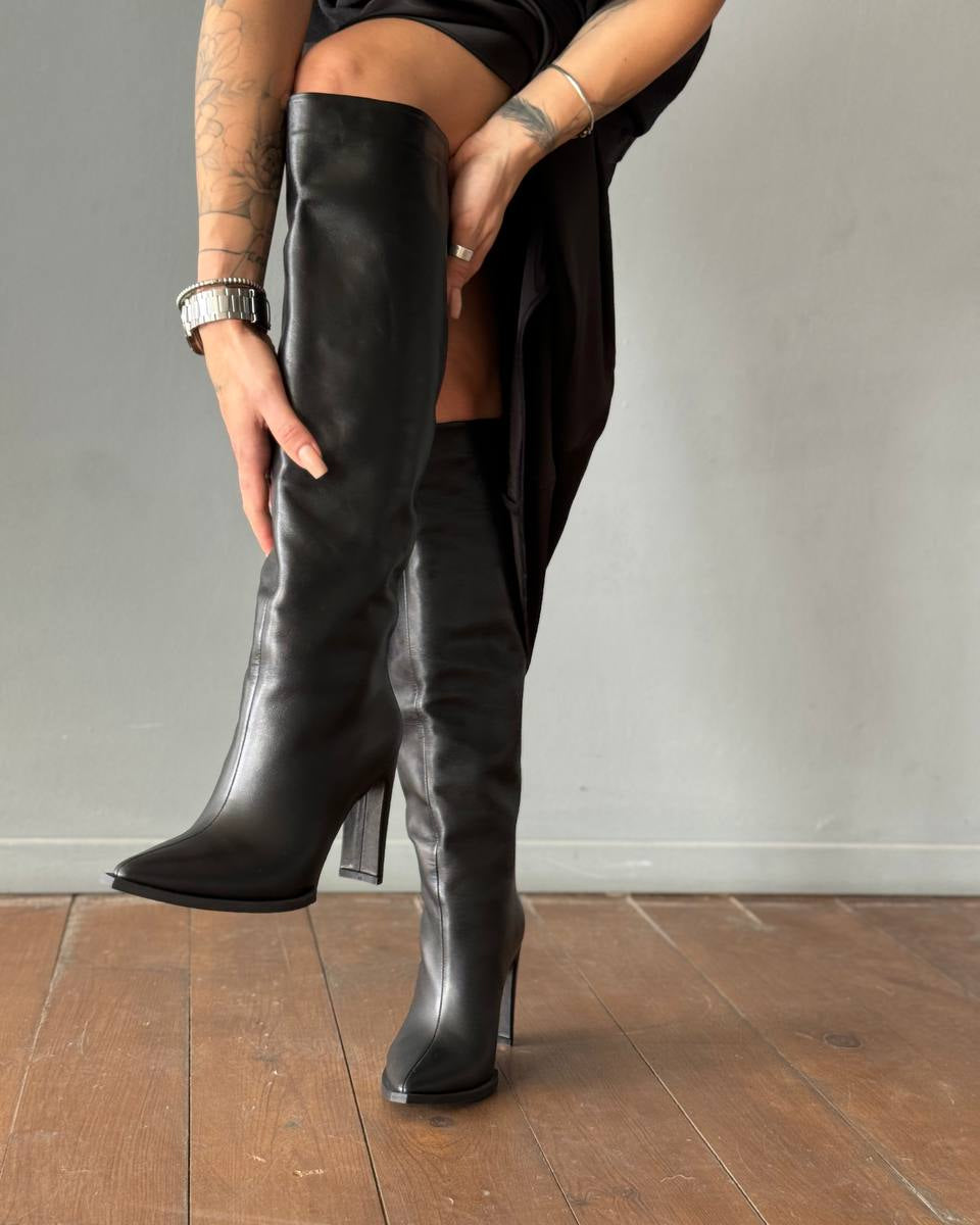 Calyssa Black Tall Boots