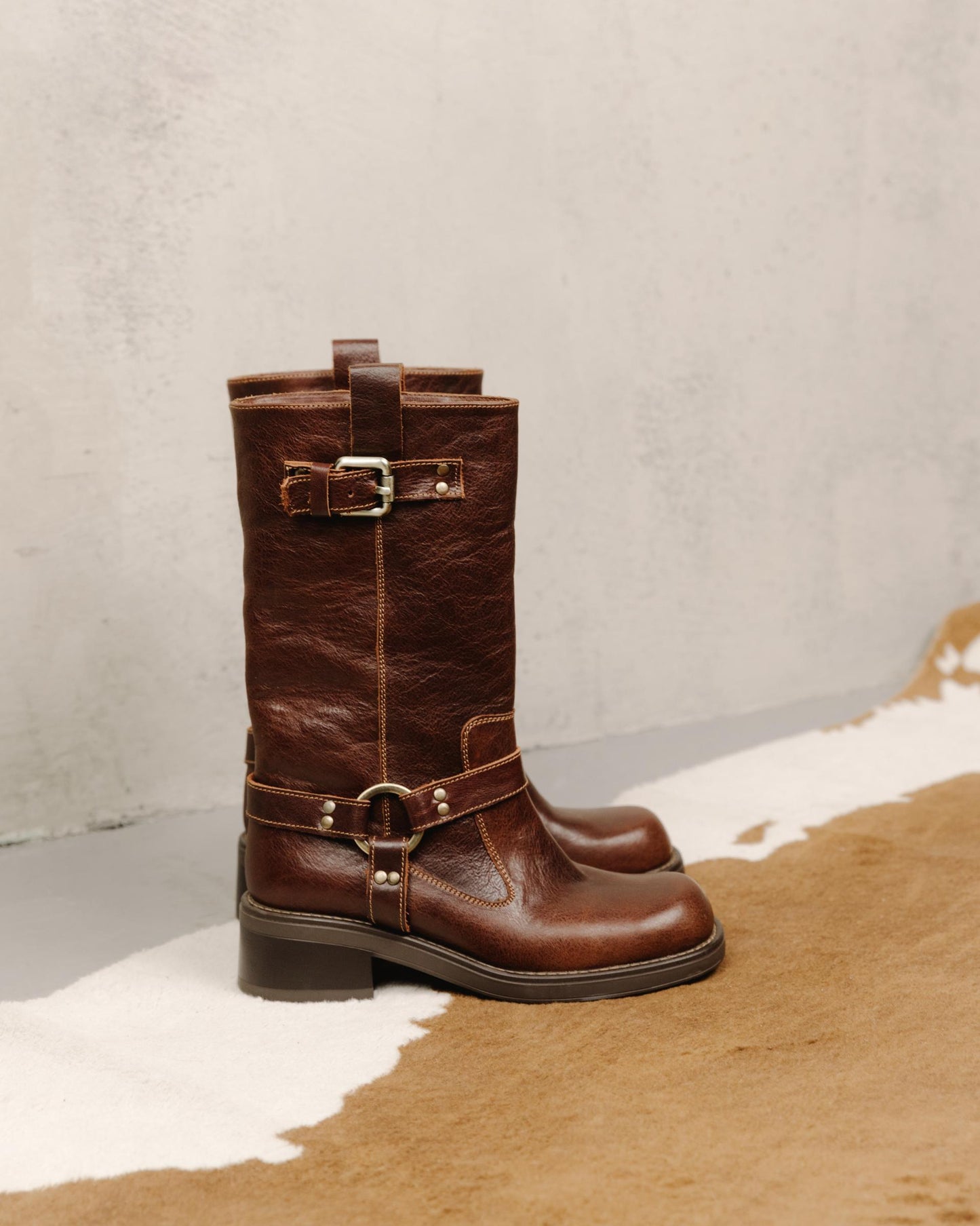Biker Leather Boots