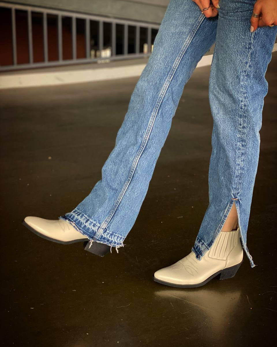 Aria Ivory Stitch Boots