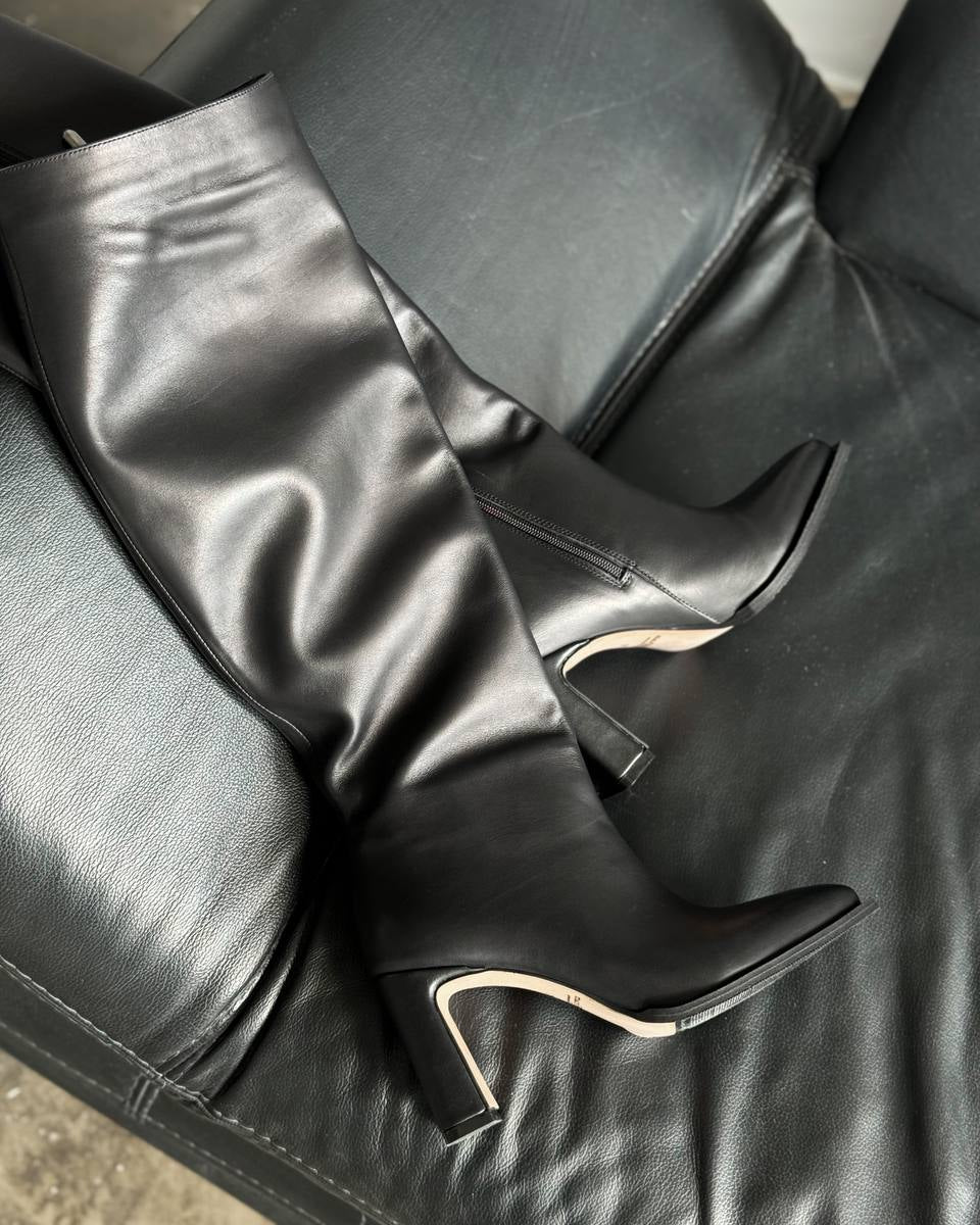 Sable Black Tall Boots