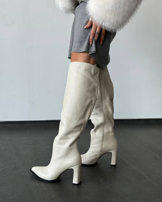 Sable Ivory Tall Boots