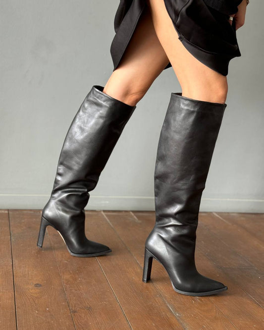 Calyssa Black Tall Boots